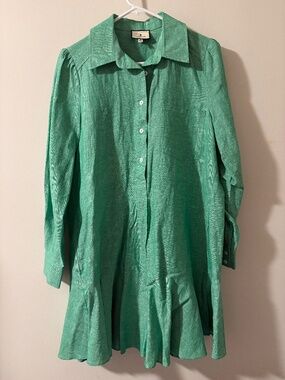 baby blue ditsy floral hillsborough dress Hyacinth House Baby Blue Ditsy Floral Marcy Mini Dress Baby Blue Ditsy Floral / XXL